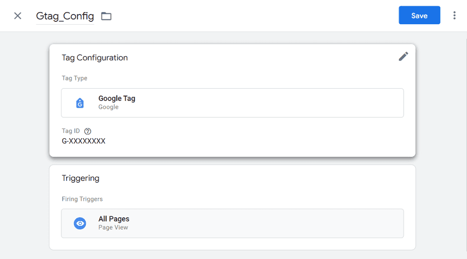 Exemplo de tag no GTM